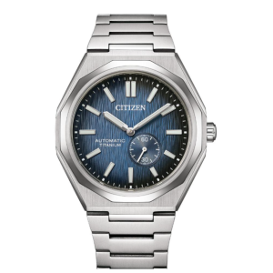Swiss luxury watch with stainless steel band
