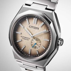 Swiss luxury watch with stainless steel band