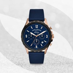 Swiss luxury watch with stainless steel band