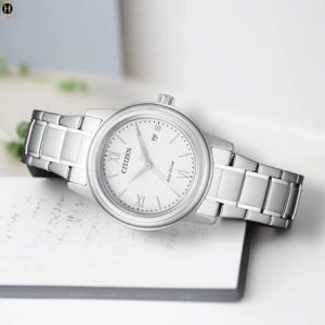 Swiss luxury watch with stainless steel band