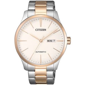 Swiss luxury watch with stainless steel band