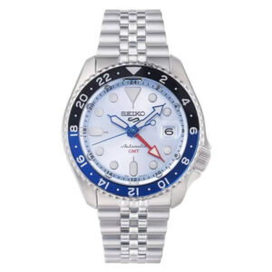 Swiss luxury watch with stainless steel band