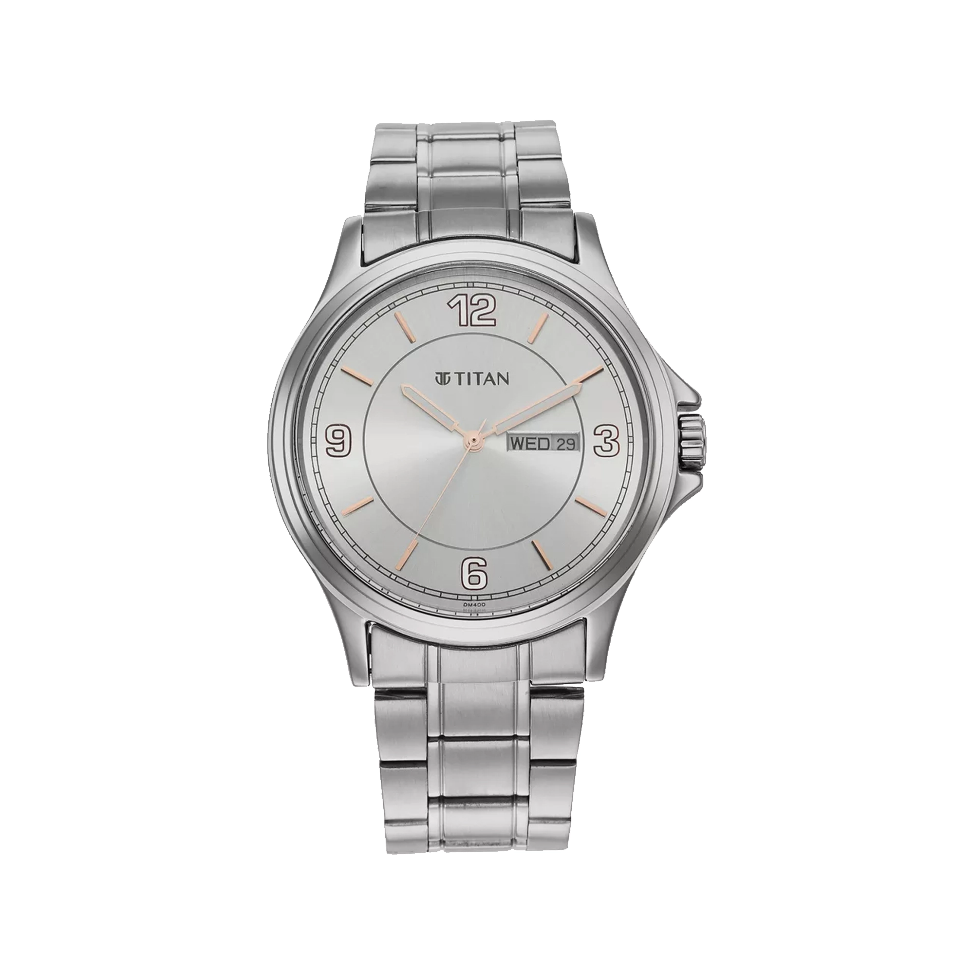 Titan Men's Silver Analog Stainless Steel Strap Watch - 1870SM01