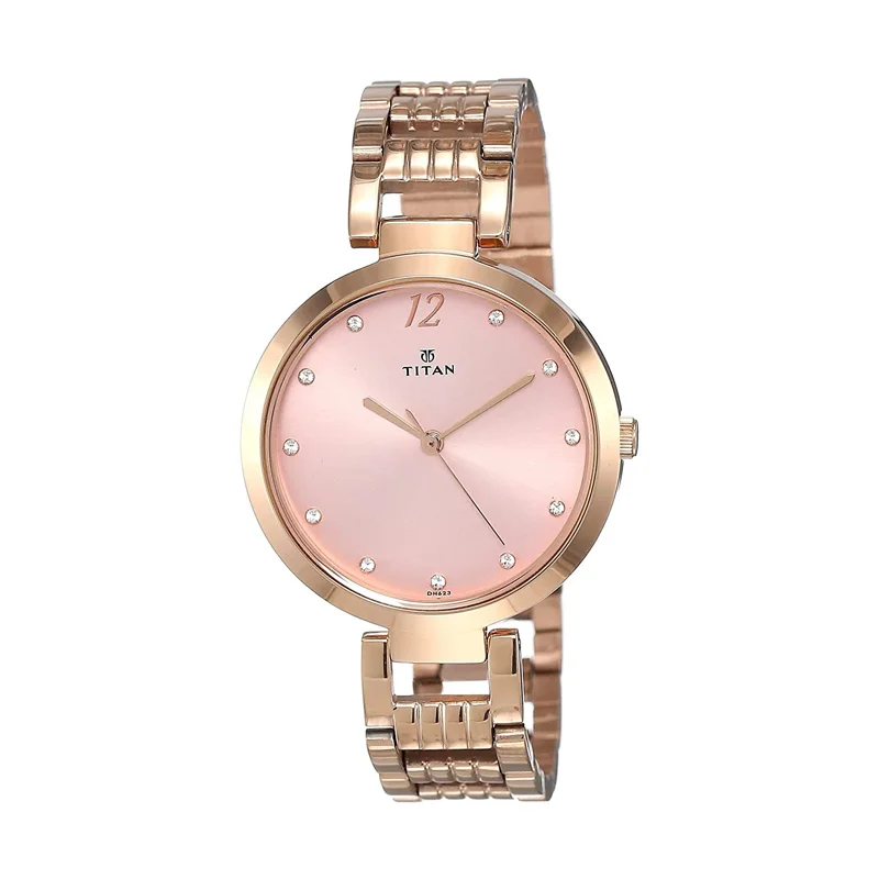 TITAN NN2480WM03 SPARKLE LADIES PINK DIAL WATCH