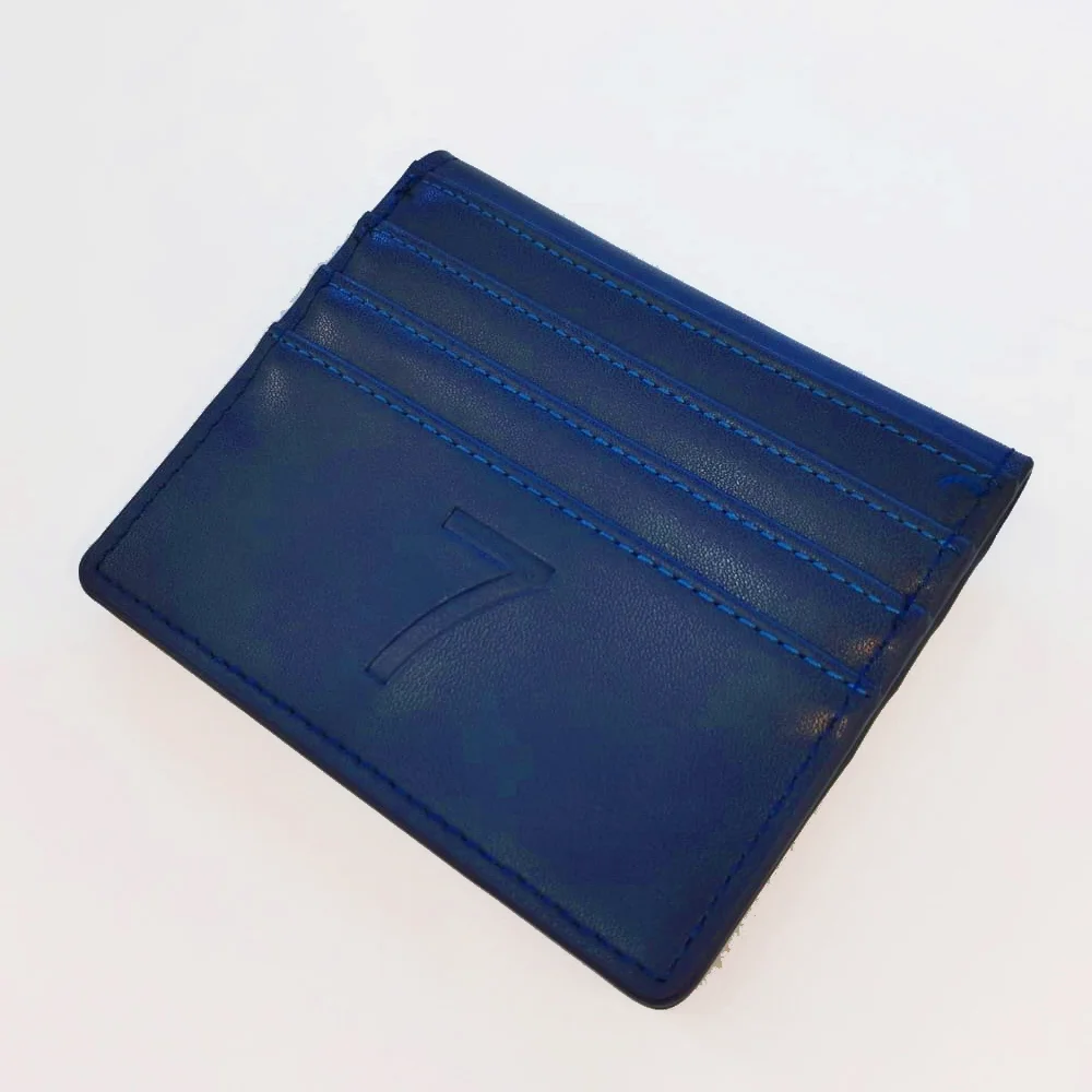 SEVEN CARD WALLET GENTS BLUE