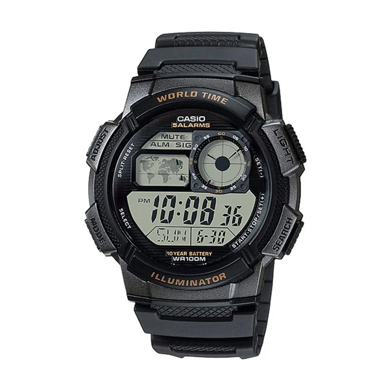 CASIO AE-1000W-1A DIGITAL MEN'S PVC STRAP WATCH