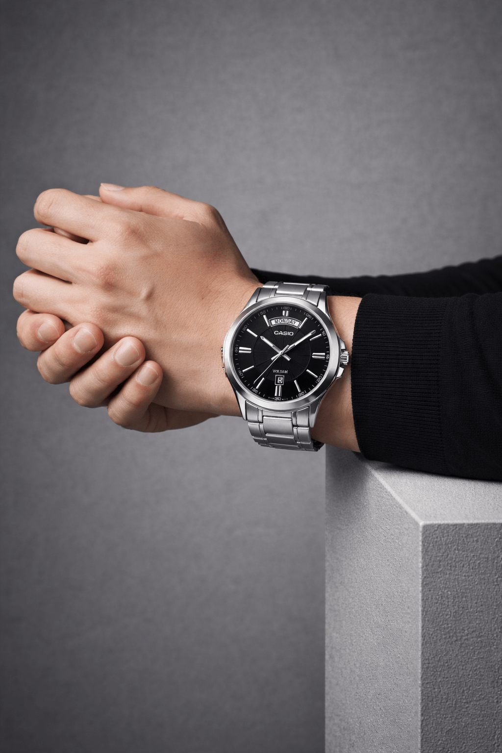 CASIO MTP1381D-1A BLACK DIAL