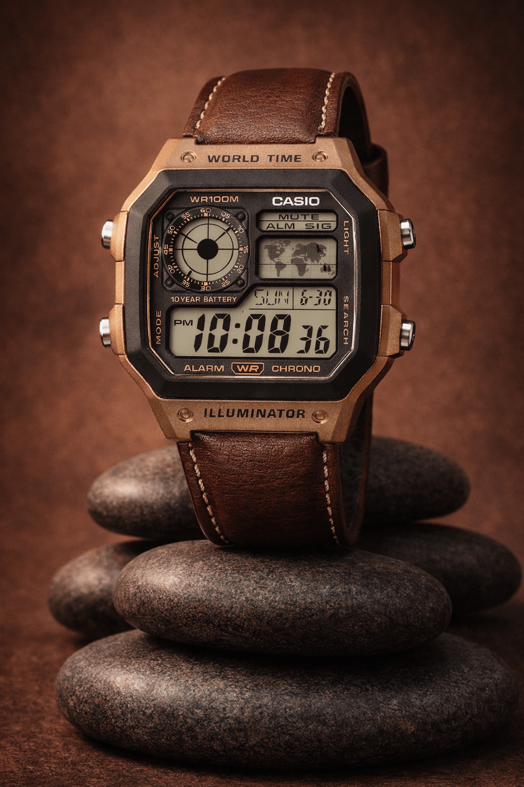 CASIO AE1200WHL-5A Digital World Time Men's Watch - Image 2