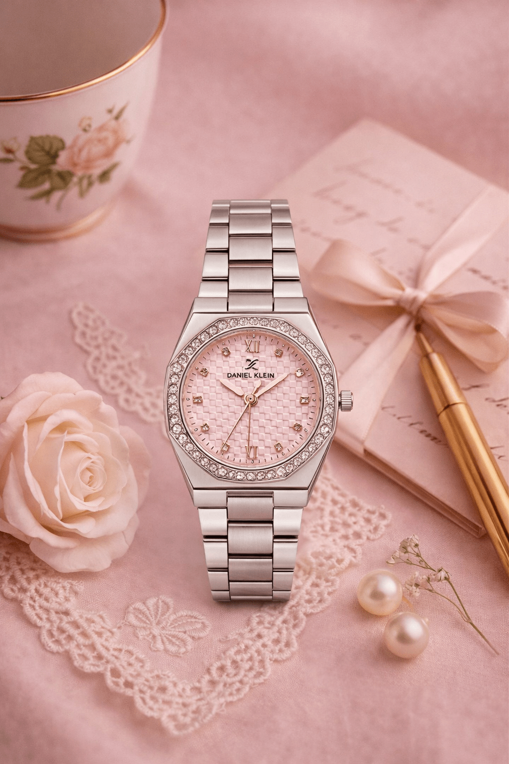 DANIEL KLEIN 1140992 PINK DIAL WATCH