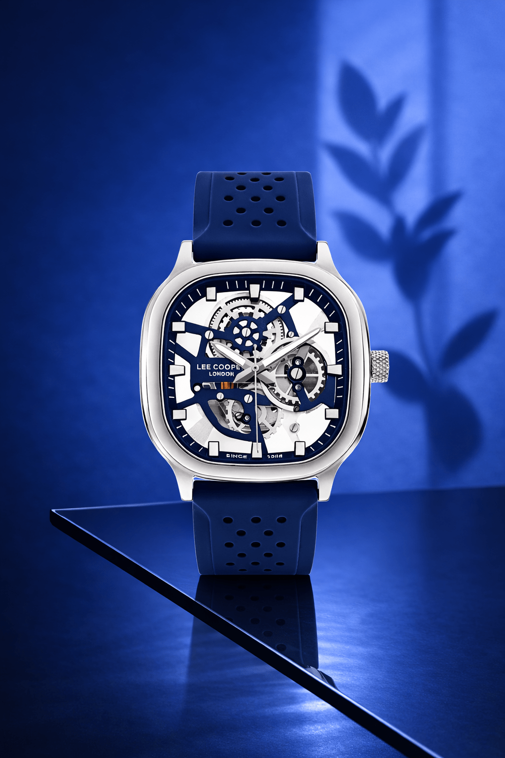 LEE COOPER LC07973.399 MEN'S SKELETON DIAL RESIN STRAP WATCH