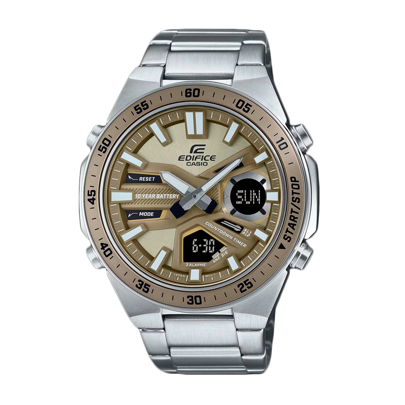 CASIO EDIFICE EFV-C110D-5A MEN'S DIGITAL ANALOG STAINLESS STEEL WATCH