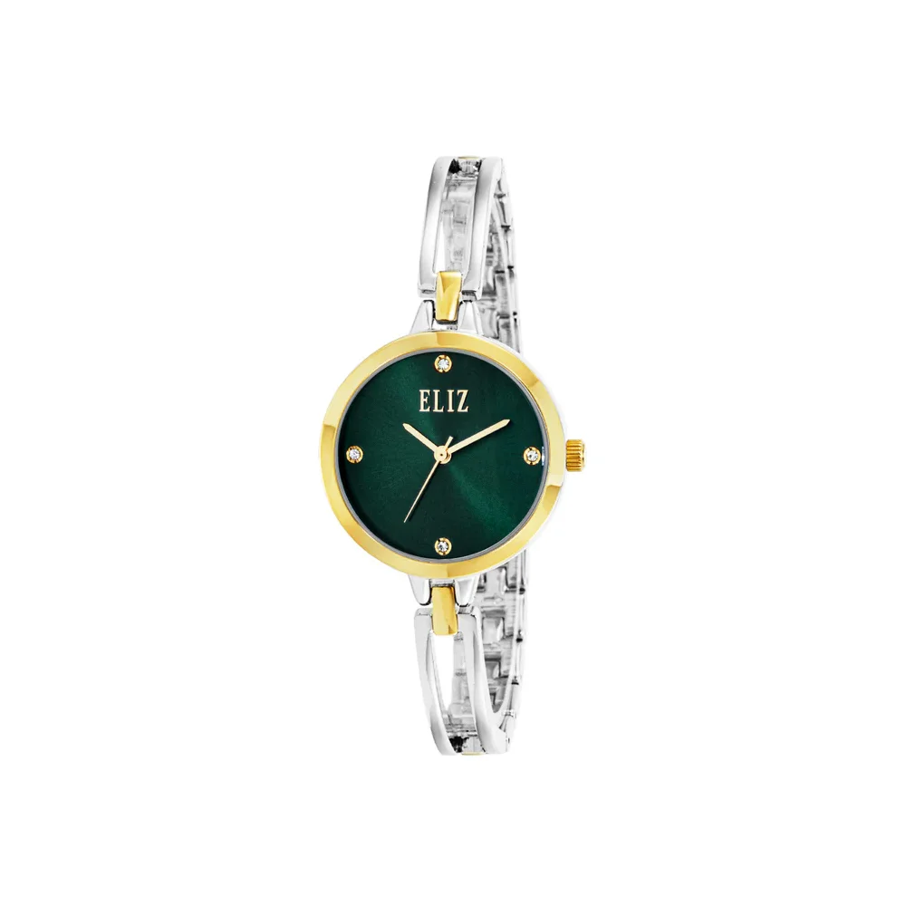 ELIZ ES8830L2TET Metal Case and Bracelet 3-Hands Women's Watch.