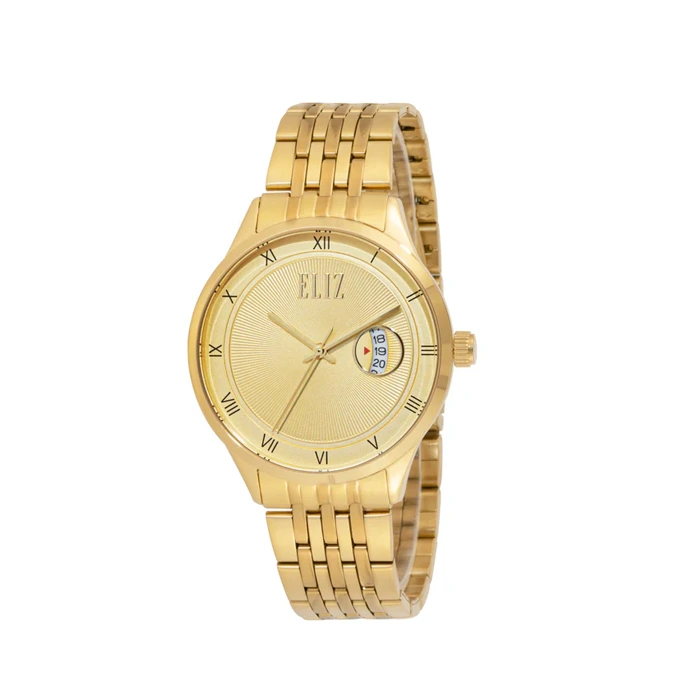 ELIZ ES8808G2GCG SS Case & Band Date Men's Watch