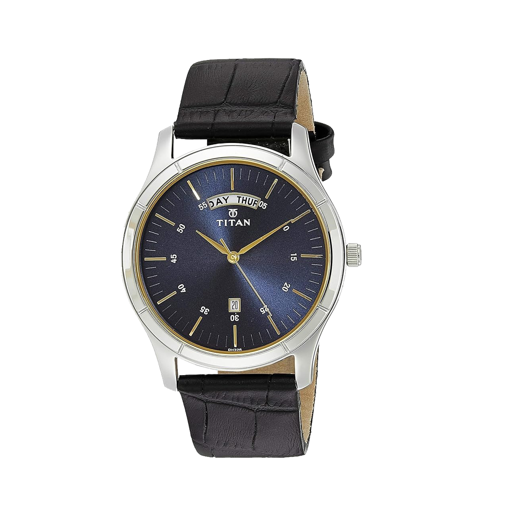 Titan Men's Quartz Watch with Analog Display and Leather 1767SL03