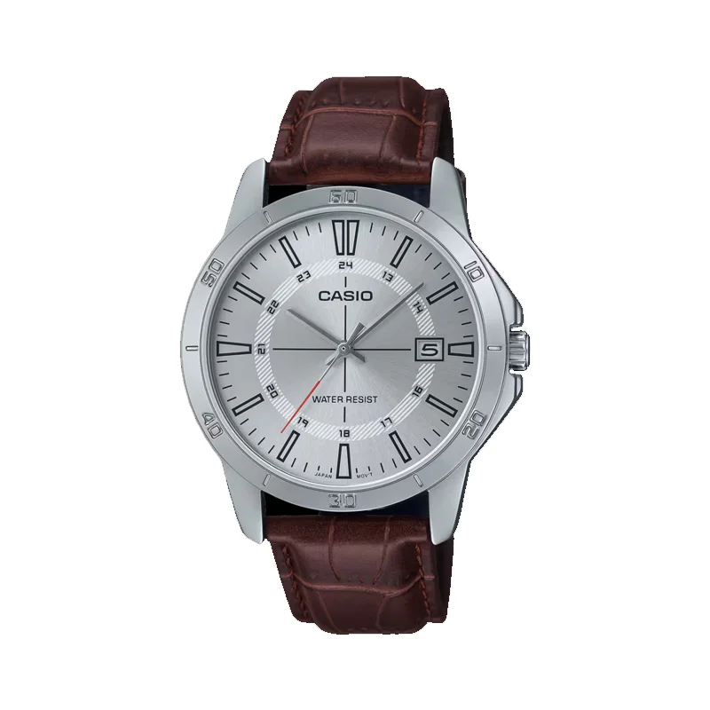 CASIO MTP-V004L-7C MEN'S ORIGINAL ANALOG LEATHER WATCH