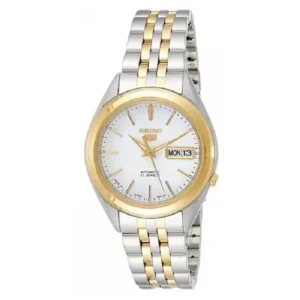 Swiss luxury watch with stainless steel band
