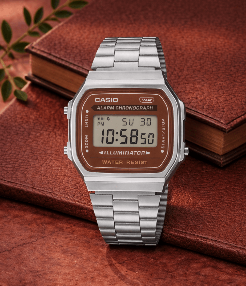 CASIO A168WA-5A BROWN DIAL