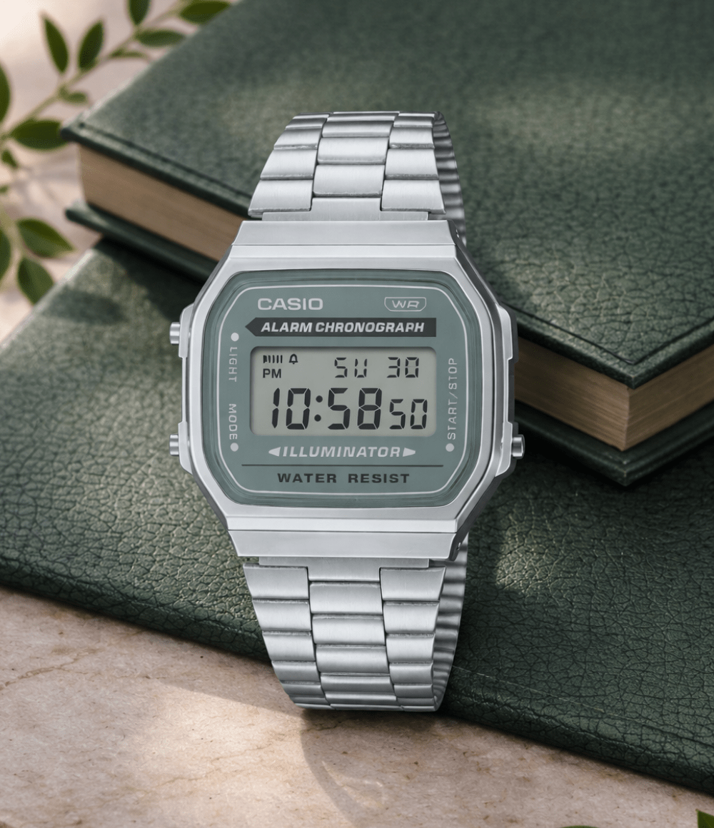 CASIO A168WA-3A GREEN DIAL