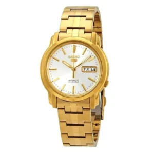 Swiss luxury watch with stainless steel band