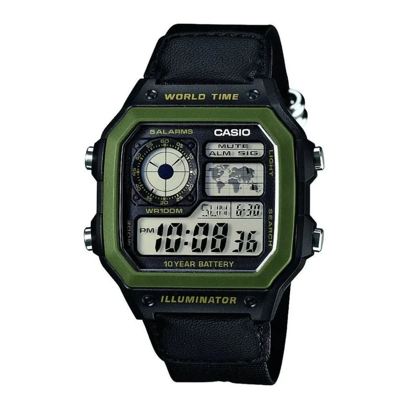 CASIO AE-1200WHB-1B, AE-1200WHB-3B WHB ILLUMINATOR DIGITAL WORLD TIME WATCH - Image 2