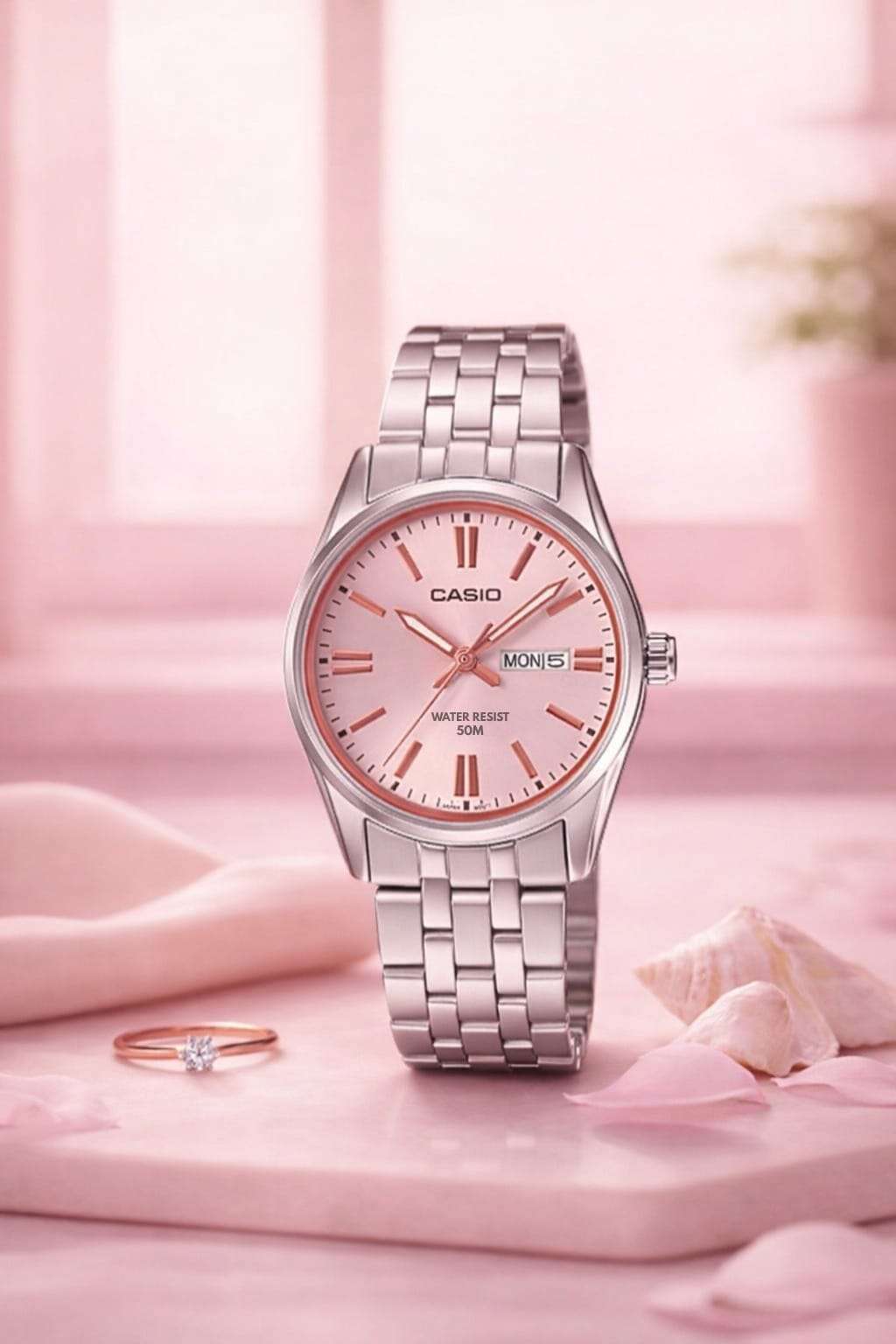 CASIO LTP1335D-4A PINK DIAL
