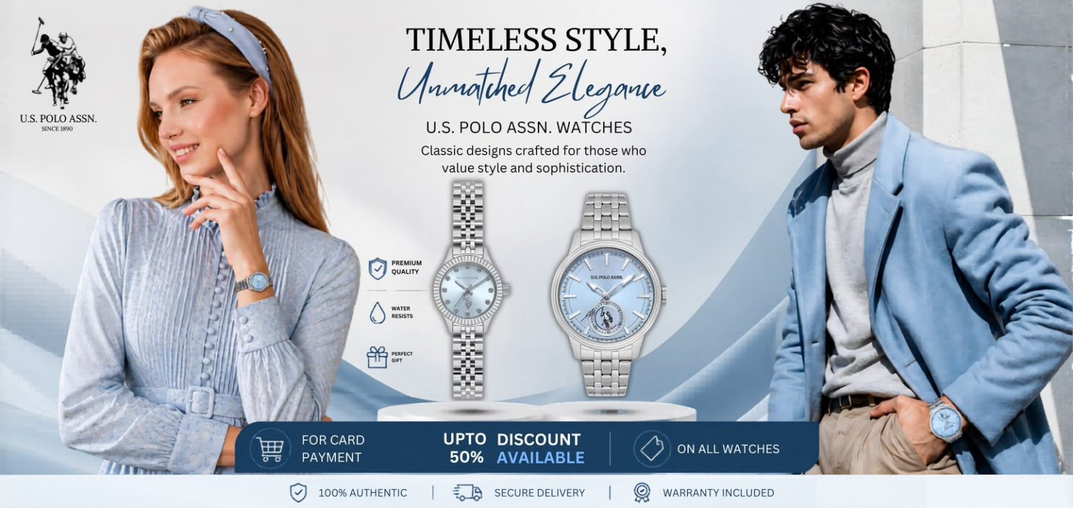 Swiss luxury watch with stainless steel band