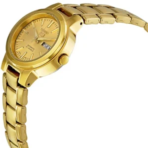 Swiss luxury watch with stainless steel band