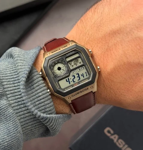 CASIO AE1200WHL-5A Digital World Time Men's Watch - Image 4