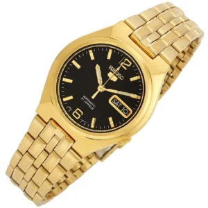 Swiss luxury watch with stainless steel band