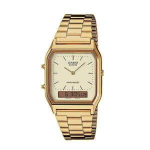 CASIO AQ-230GA-9D VINTAGE GOLDEN DIGITAL & ANALOG WATCH