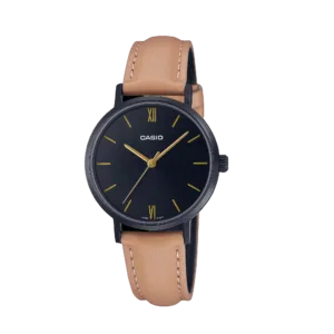 CASIO  LTPVT02BL-1A WOMEN'S ANALOG LEATHER WATCH
