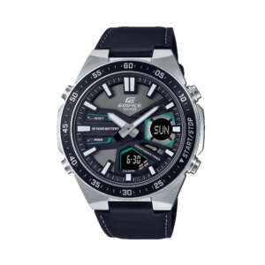 CASIO EDIFICE-EFVC110L-1A DIGITAL ANALOG LEATHER WATCH