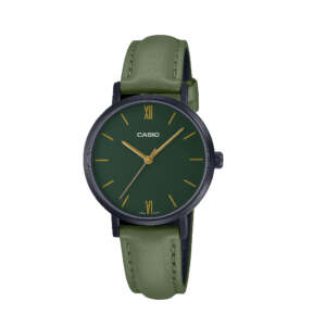 CASIO LTPVT02BL-3A WOMEN'S ANALOG LEATHER WATCH