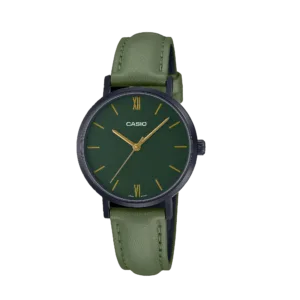 CASIO LTPVT02BL-3A WOMEN'S ANALOG LEATHER WATCH