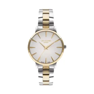 LEE COOPER 07580-230 WOMEN'S SILVER AND GOLD ANALOG STAINLESS STEEL WATCH